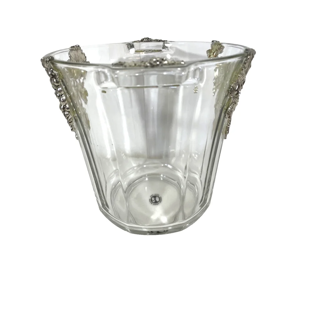 Arthur Court Designs Glass Champagne Wine Ice Chiller Silver Metal Grapevine 8